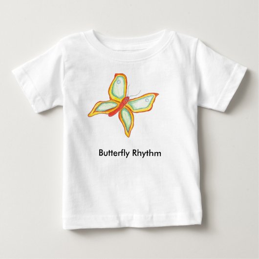 T-shirt Pour Bébé T-shirt de bébé de rythme de papillon (Devant)