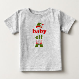 T-SHIRT POUR BÉBÉ T-SHIRT DE NOËL DE BÉBÉ ELFE