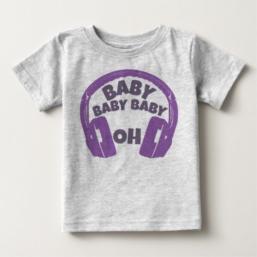 T-shirt Pour Bébé T-shirt d'écouteur de bébé de bébé de bébé oh (Devant)