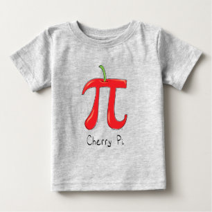 T-shirt Pour Bébé T-shirt du bébé des maths pi de la cerise pi de