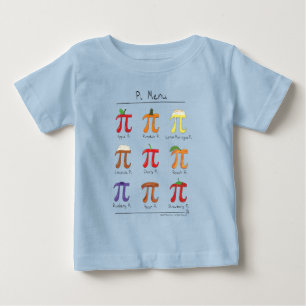 T-shirt Pour Bébé T-shirt du bébé des maths pi de menu de pi de