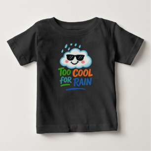 T-shirt Pour Bébé T-Shirt en Jersey Trop Cool Bébé Pluie Nuage Migno