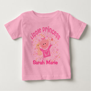 T-shirt Pour Bébé T-shirt fille bébé / bébé - Personnaliser Nom Text