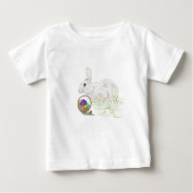 T-shirt fin bébé lapin de Pâques