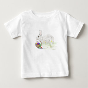 T-shirt Pour Bébé T-shirt fin bébé lapin de Pâques