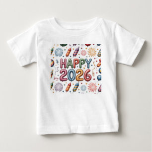 T-shirt Pour Bébé T-Shirt-Joyeux Nouvel An 2026 Famille Assortie