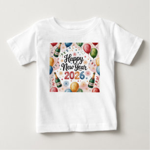 T-shirt Pour Bébé T-Shirt-Joyeux Nouvel An 2026 Famille Assortie