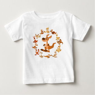 T-shirt Pour Bébé T-shirt mignon de bébé de mandala de kangourous 