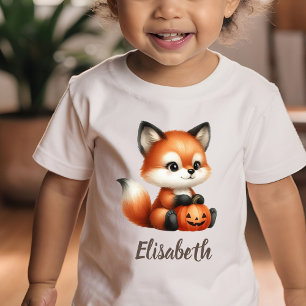 T-shirt Pour Bébé T-shirt personnalisé avec un bébé renard mignon et