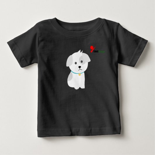 T-shirt Pour Bébé T-shirt petit bébé chiot (Devant)