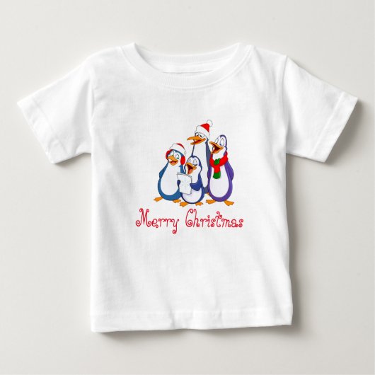 T-shirt Pour Bébé T-shirt pingouins bébé (Devant)