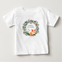 T-Shirt Renardeau Premier Noël de Bébé