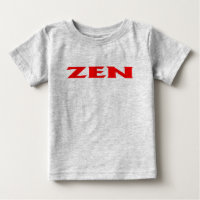 T-shirt rouge bébé gris Zen