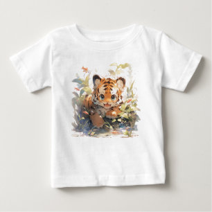 T-shirt Pour Bébé "T-shirts pour bébé tigre, d'une grande adoration 