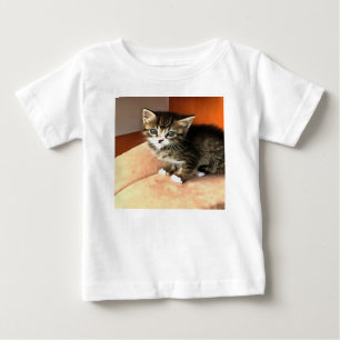 T-shirt Pour Bébé Tabby Cat Kitten Portrait pour animaux