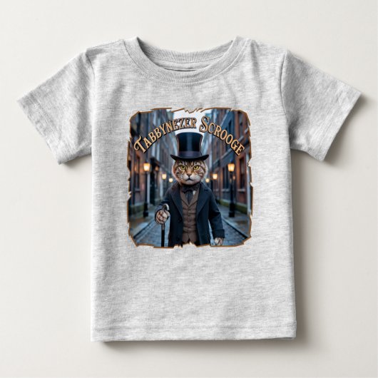 T-shirt Pour Bébé Tabbynezer Scrooge Photographic – Tabby Scrooge (Devant)