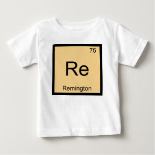 T-shirt Pour Bébé Table périodique de l'élément de chimie de nom 