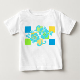 T-shirt Pour Bébé Tableau de contrôle Hibiscus Hawaiian Floral