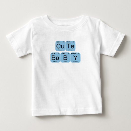 T-shirt Pour Bébé Tableau périodique des éléments Bébé Mignon (Devant)