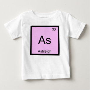 T-shirt Pour Bébé Tableau périodique des éléments de chimie du nom d