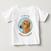 T-shirt Pour Bébé Tableau Rhodesian Ridgeback - Art Chien original (Devant)