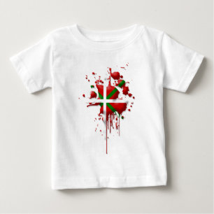 T-shirt Pour Bébé tâche drapeau Basque Euskadi
