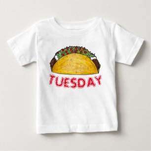 T-shirt Pour Bébé TACO MARDI mexicain Tex Mex Food Tacos Foodie