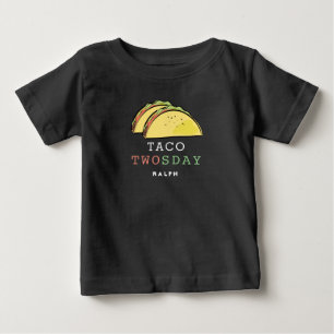 T-shirt Pour Bébé Taco Twosday Mardi 2ème anniversaire garçon