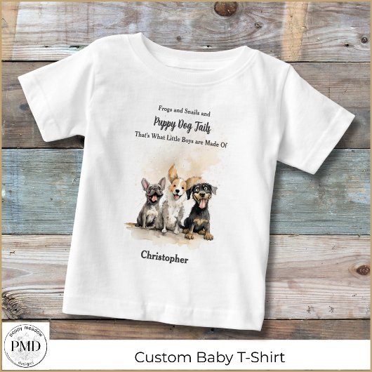 T-shirt Pour Bébé Tails Chien Chien Chien Rhyme Baby Boy Personnalis
