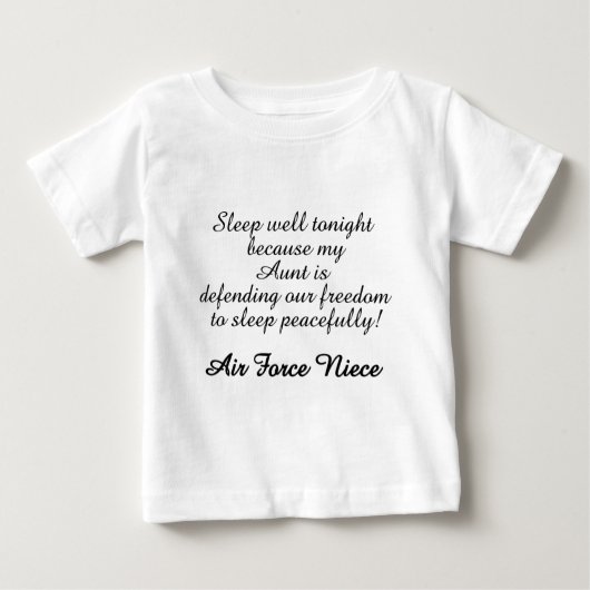 T-shirt Pour Bébé Tante de puits de sommeil de nièce de l'Armée de (Devant)