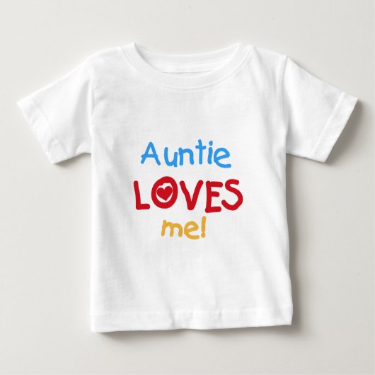 T-shirt Pour Bébé Tante M'aime (Devant)