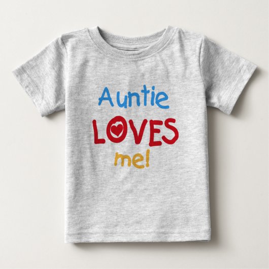 T-shirt Pour Bébé Tante M'aime (Devant)