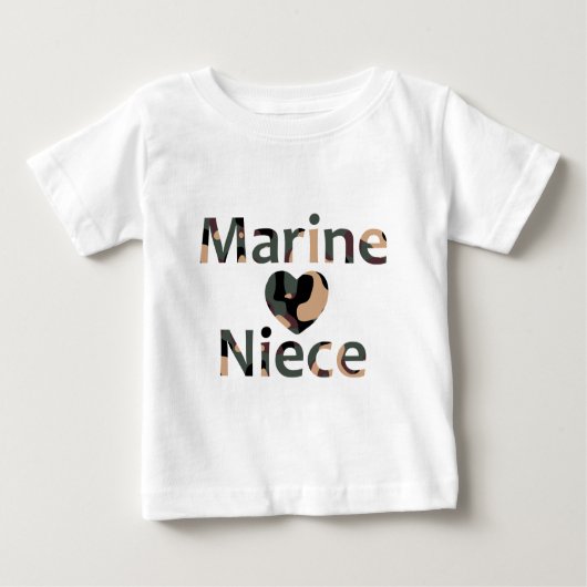 T-shirt Pour Bébé Tante marine Heart Camo (Devant)