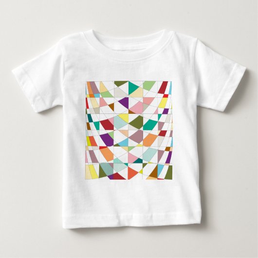 T-shirt Pour Bébé Tapisserie aux couleurs Abstraites (Devant)
