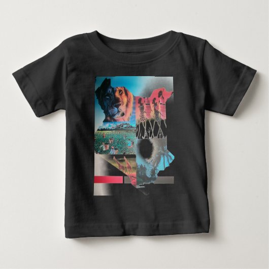 T-shirt Pour Bébé Tapisserie kenyane : Faune, culture et plage côtiè (Devant)