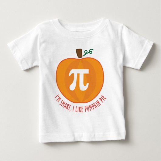 T-shirt Pour Bébé Tarte de citrouille futé (Devant)