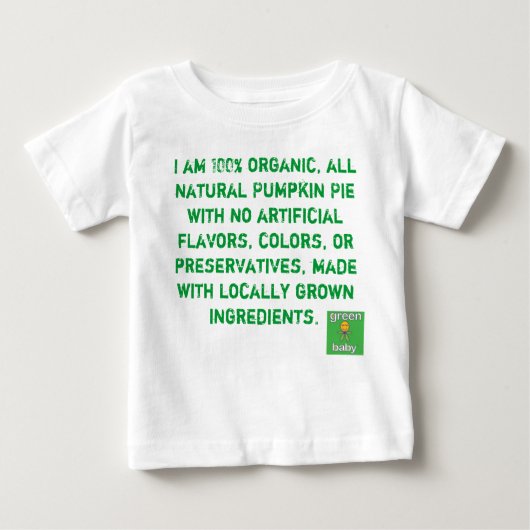 T-shirt Pour Bébé Tarte de citrouille organique (Devant)