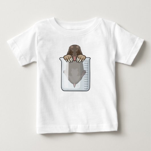 T-shirt Pour Bébé Taupe avec tasse à mesurer (Devant)