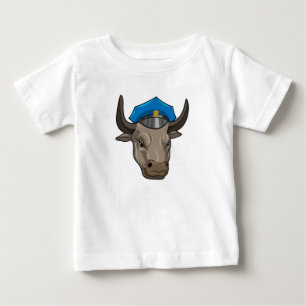 T-shirt Pour Bébé Taureau en tant qu'agent de police Police