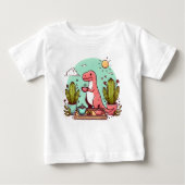 T-shirt Pour Bébé Tea-Rex Cactus Charme (Devant)