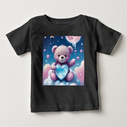 T-shirt Pour Bébé Teddy au clair de lune - Dreamight Nights (Devant)