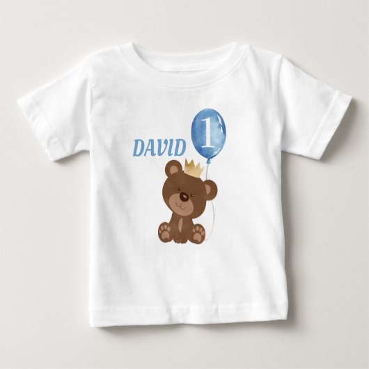 T-shirt Pour Bébé Teddy Bear Cute Baby Boy Birthday (Devant)