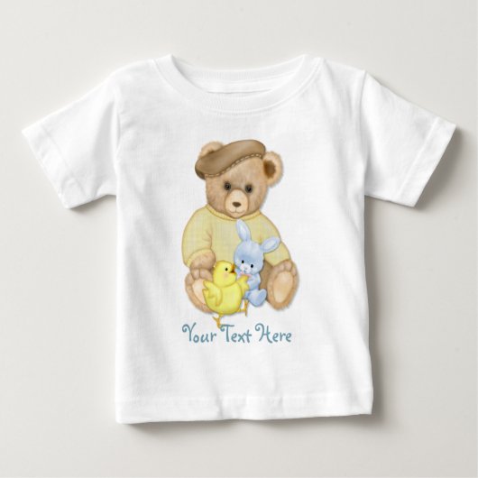T-shirt Pour Bébé Teddy Boy Pâques (Devant)