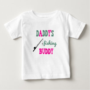 T-shirt Pour Bébé Tee bébé Copain de pêche de papa (rose)