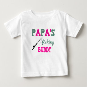 T-shirt Pour Bébé Tee bébé Copain de pêche de Papa (rose)