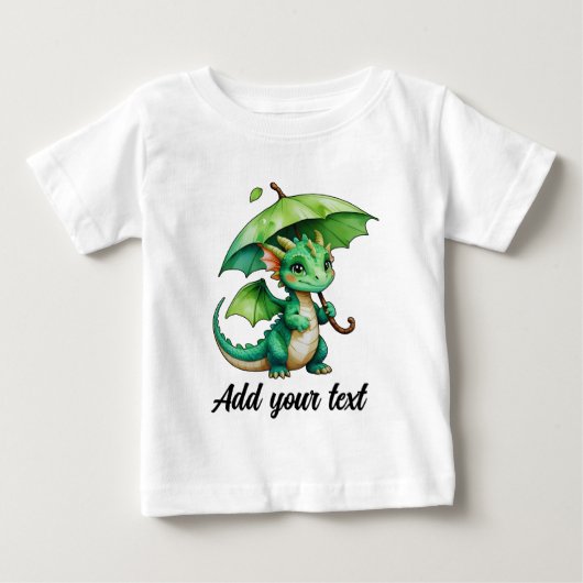 T-shirt Pour Bébé Tee bébé dragon mignon (Devant)