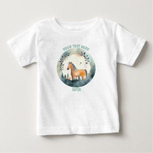 T-shirt Pour Bébé Tee de bébé Cheval personnalisé