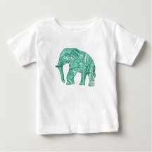 Tee mignonne en maillot de bébé avec design d'élép