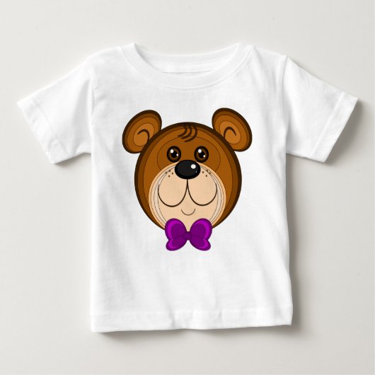 T-shirt Pour Bébé Tee - shirt bébé Teddy Face (Devant)