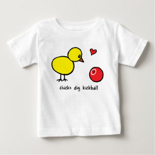 T-shirt Pour Bébé Tee - shirt de bébé - fouille Kickball de poussi